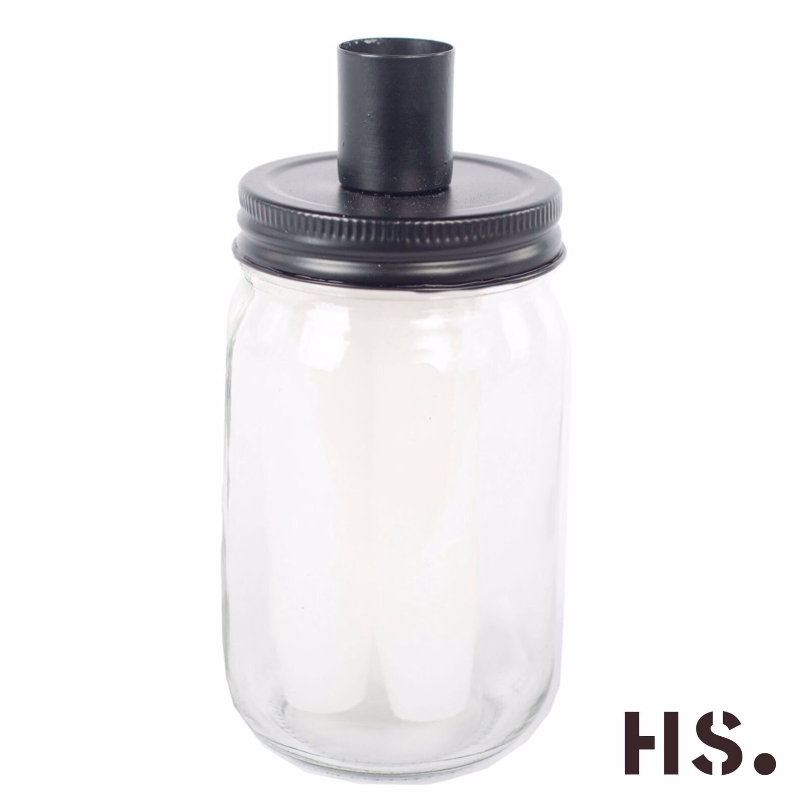 Candle Jar Mason weiß