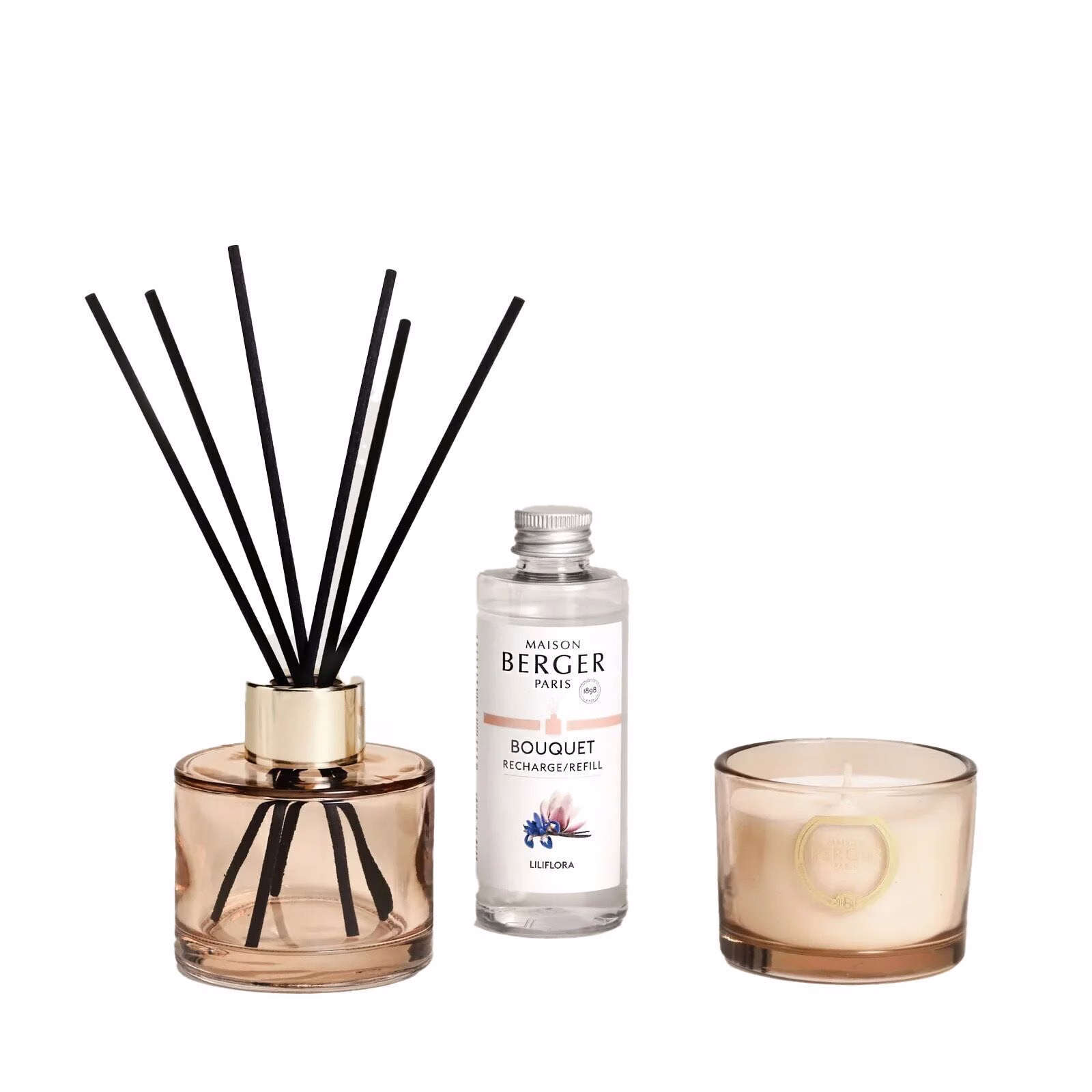 007613_BOLERO-MINI-DUO_P_1 Bolero - Liliflora Raumduft Set Diffuser + Duftkerze