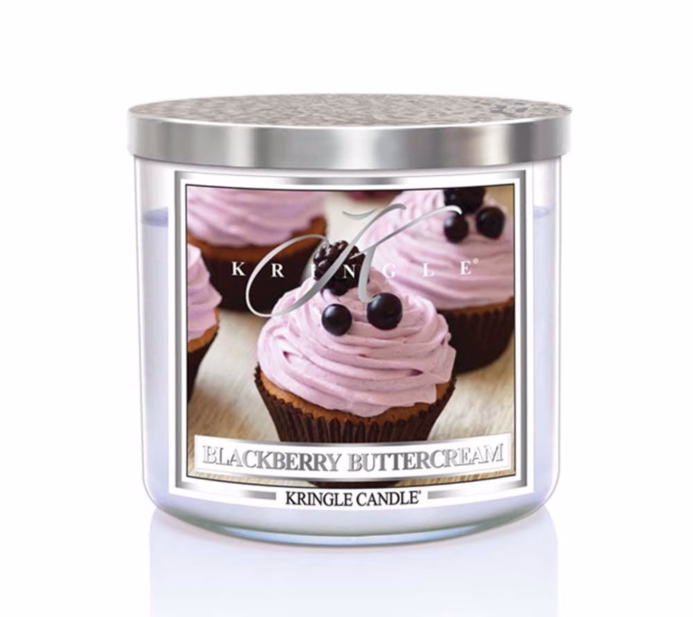 kringle_candle_blackberry_buttercream_silver_lid_american_heritage Blackberry Buttercream 396g Tumbler 3-Docht