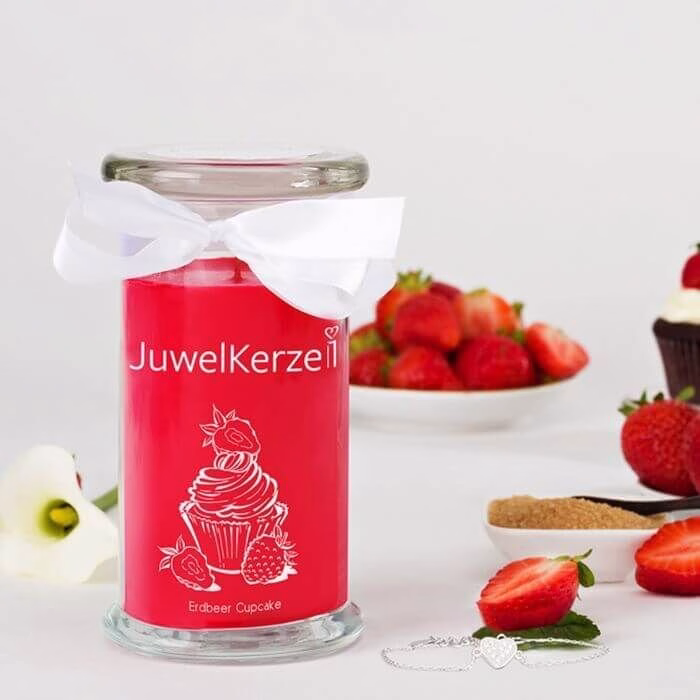 Erdbeer-Cupcake-Classic-Bracelet-DE JuwelKerze Erdbeer Cupcake (Armband) 380g