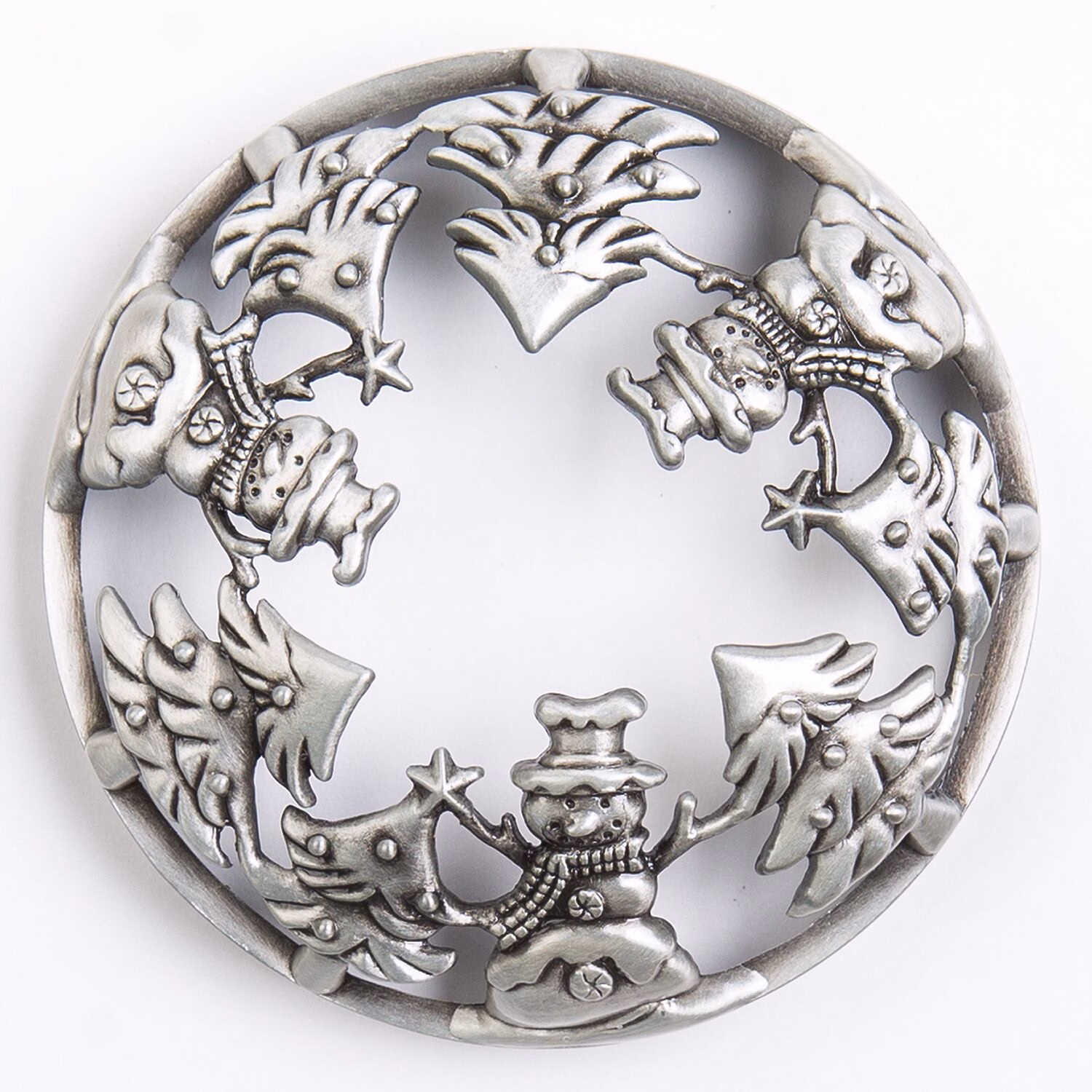 10025 Happy Snowmans Candle-Lid