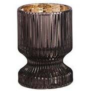 Jaquard Windlicht geriffelt lila Krug, Töpferei, Vase, Glas, Kelch