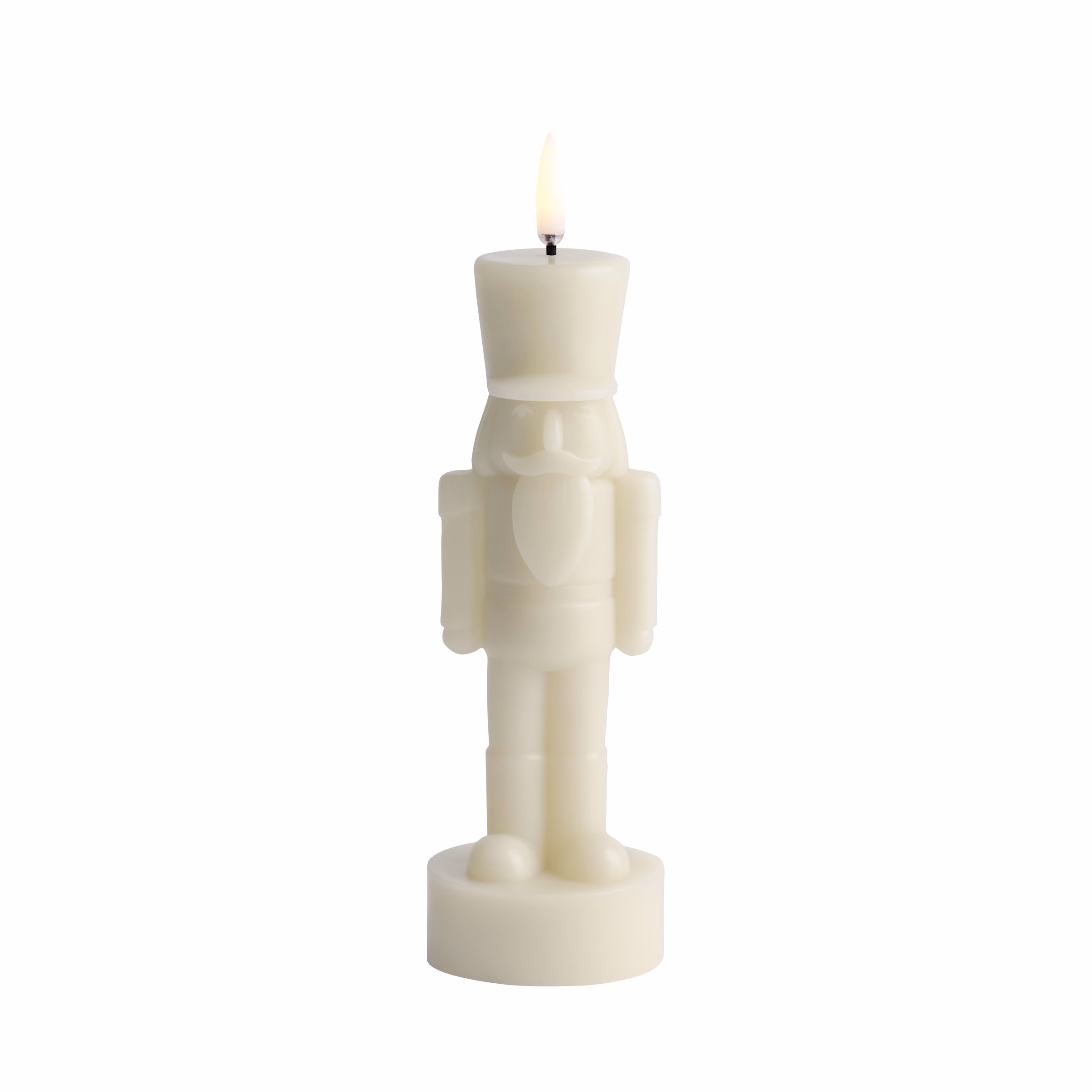 Uyuni LED Kerze Nutcracker oyster grey 7x21cm Uyuni LED Kerze Nutcracker oyster grey 7x21cm