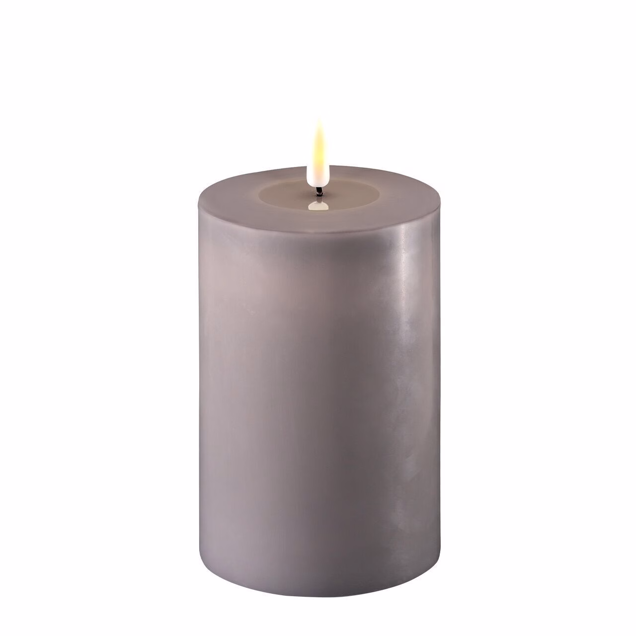 2021-RF-0035 Stumpenkerze LED grau 10 x 15cm