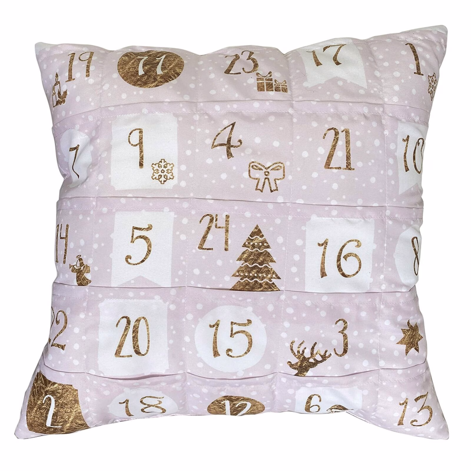 Sofahelden Adventskissen mit 24 Einstecktaschen Rose