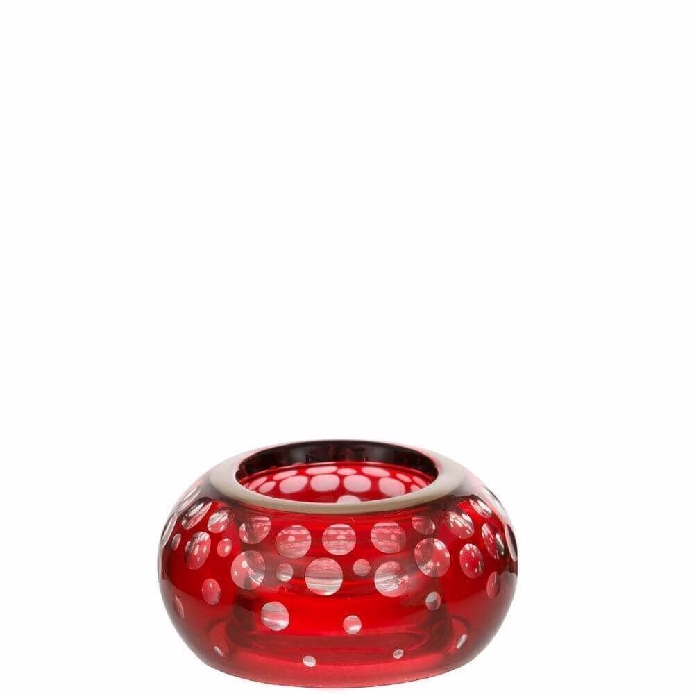 1521427-Red-Gold-TH Red & Gold Snowfall Teelichthalter
