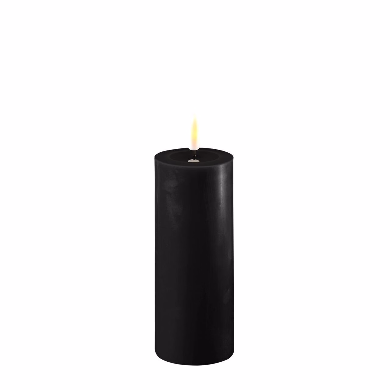 2021-RF-0014 Stumpenkerze LED Schwarz 5 x 12,5cm