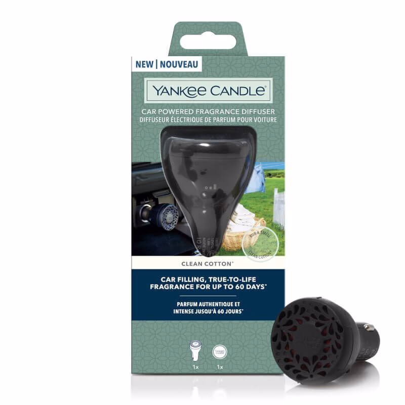 1627167E Clean Cotton Car Powered Fragrance Diffuser