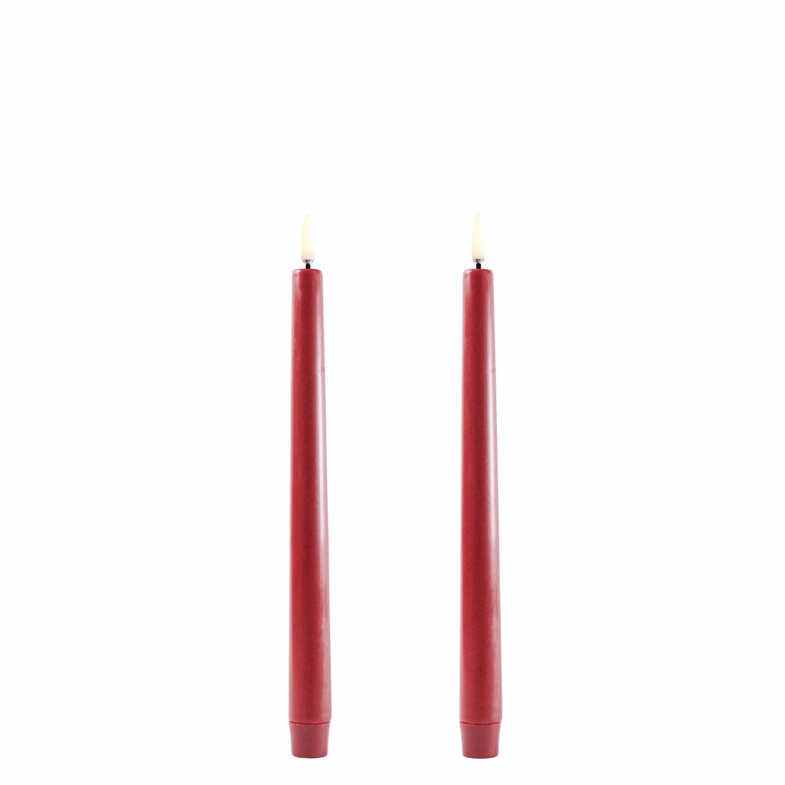 UL-TA-CR02325-2 Uyuni LED Tafelkerze 25cm Carmine Red 2 Stück