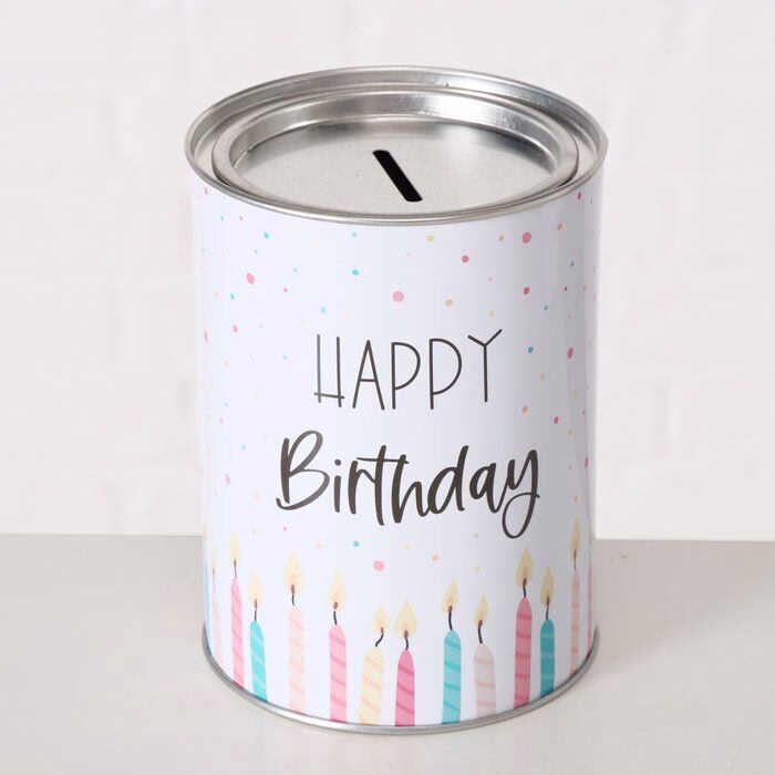 Spardose Happy Birthday Kerzen