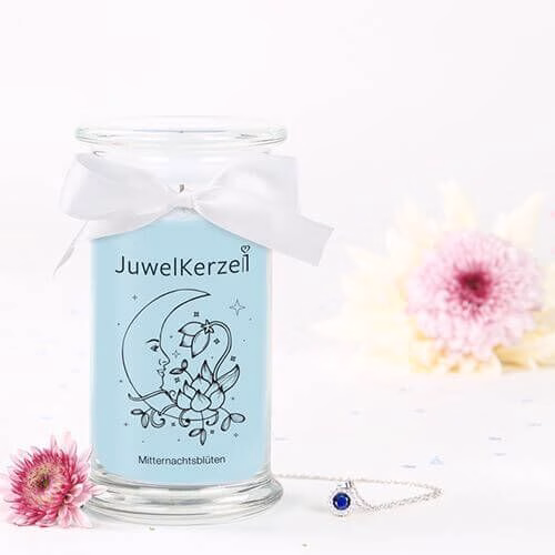 JuwelKerze Mitternachtsblüten (Halskette mit Anhänger) 380g