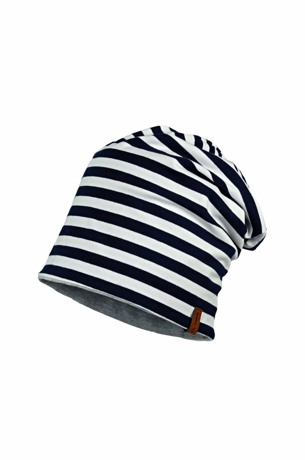 Jersey Wende Beanie Streifen navy
