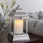 carriage-silber-2jpg CARRIAGE Laterne Kerzenwärmer brushed nickel (silber Metall)