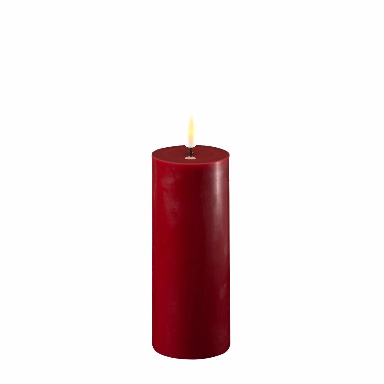 Stumpenkerze LED bordeaux 5 x 12,5cm