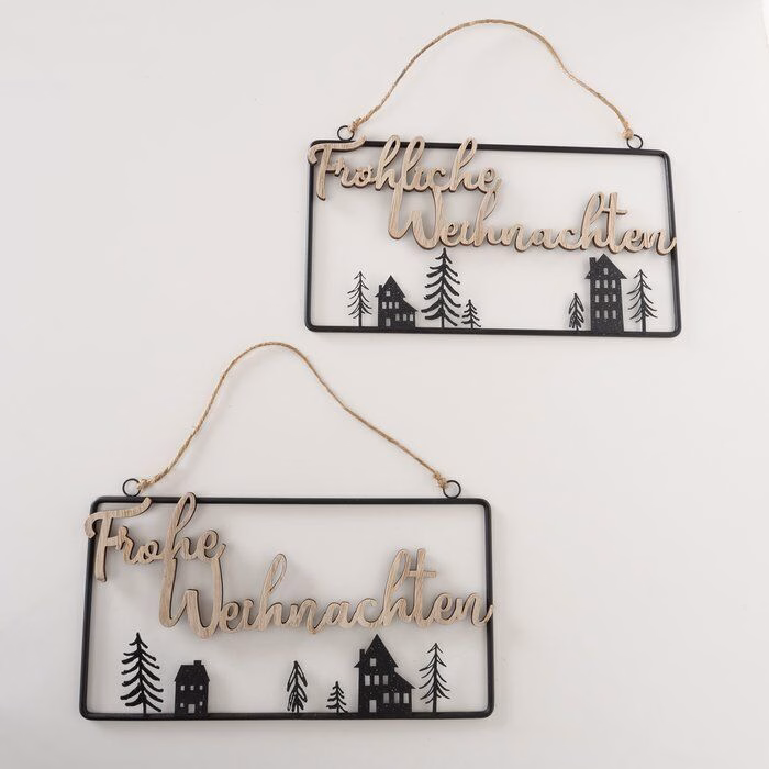 Deko Schild Aarhus Fröhliche Weihnachten