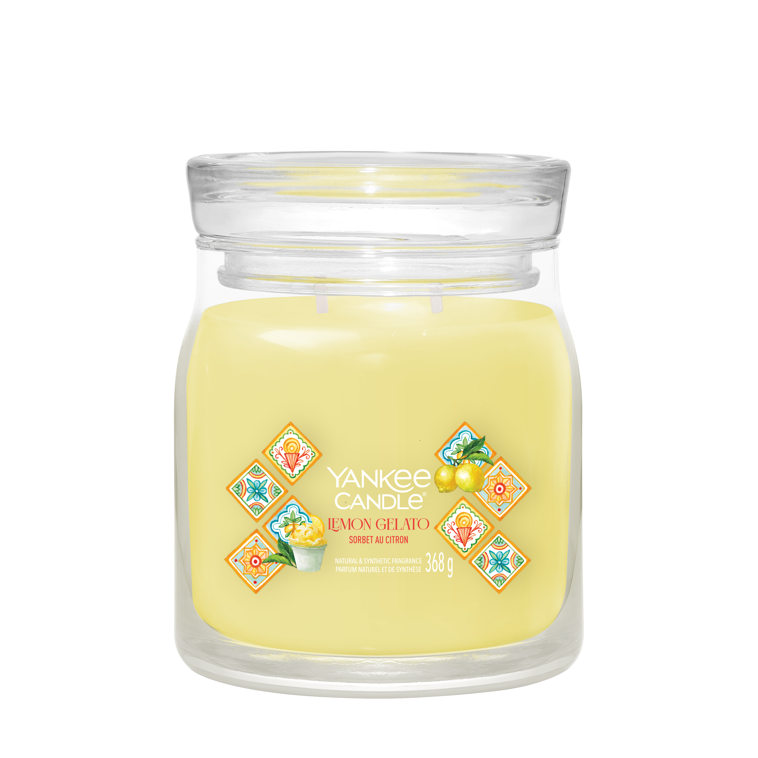 Lemon Gelato Signature Medium Jar 368g 2-Docht