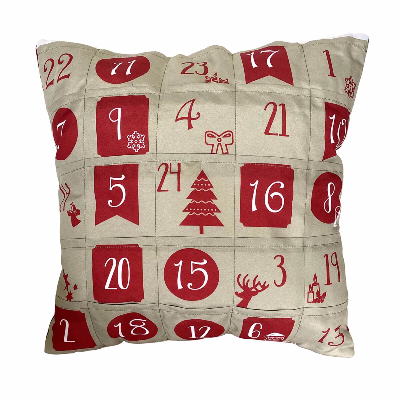Sofahelden Adventskissen mit 24 Einstecktaschen Nostalgie