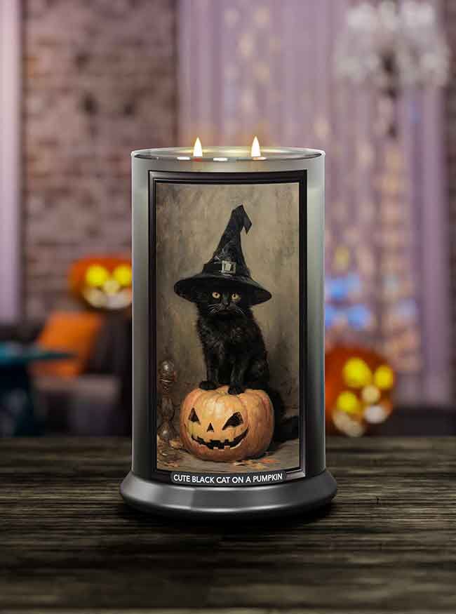 Black Cat on Pumpkin - Halloween Collection 623g Festspiele