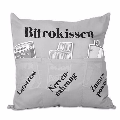 Burokissen Bürokissen mit 3 Einstecktaschen