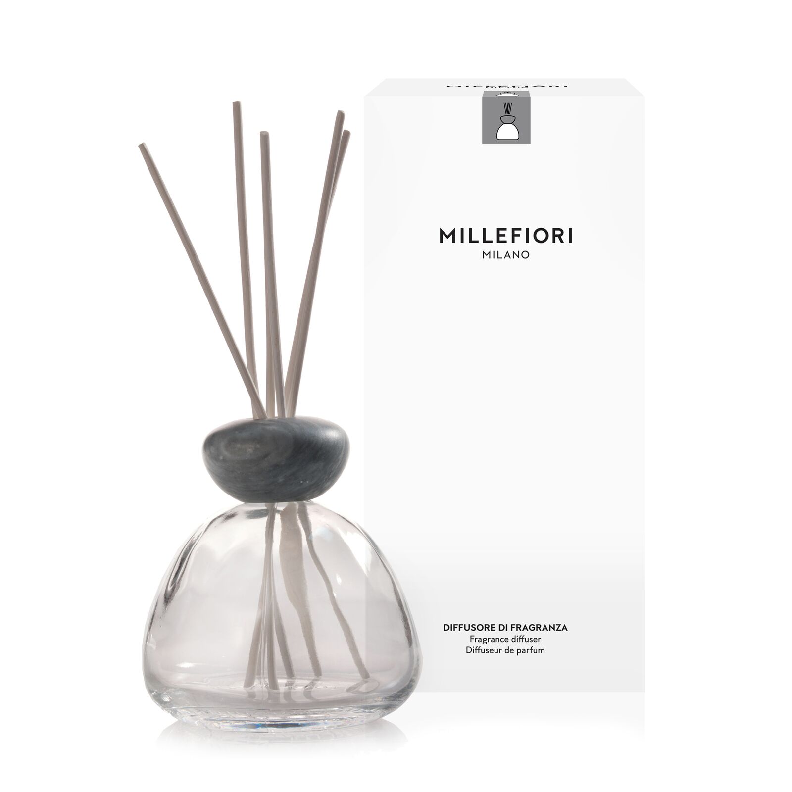Marmorglas Reed Diffuser klar grau