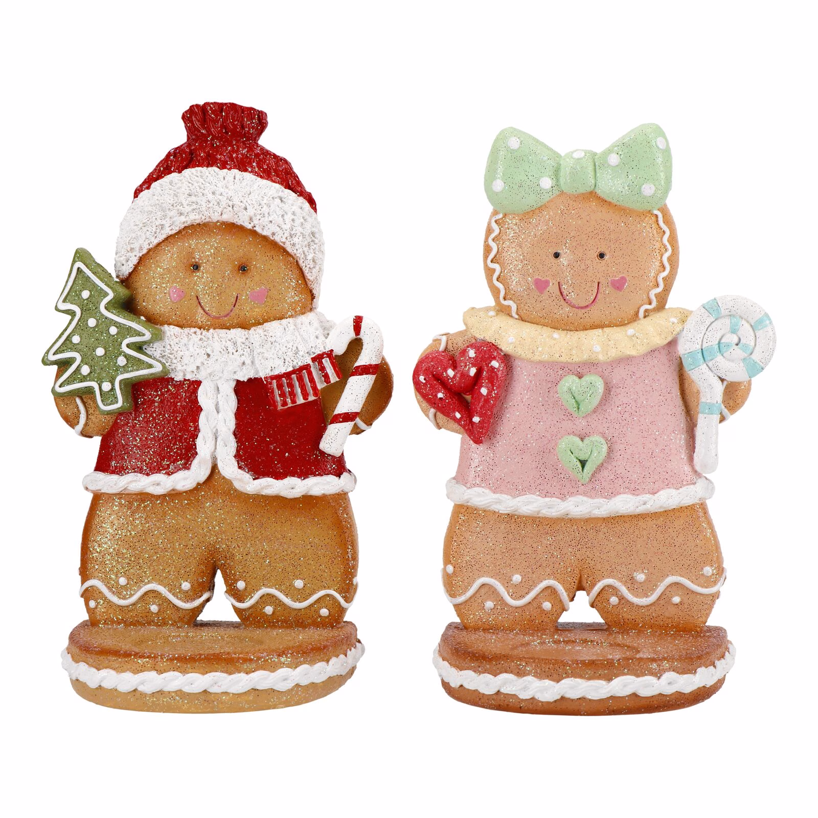 233384 Gingerbread Lebkuchenmann Teelichthalter 2 Stück