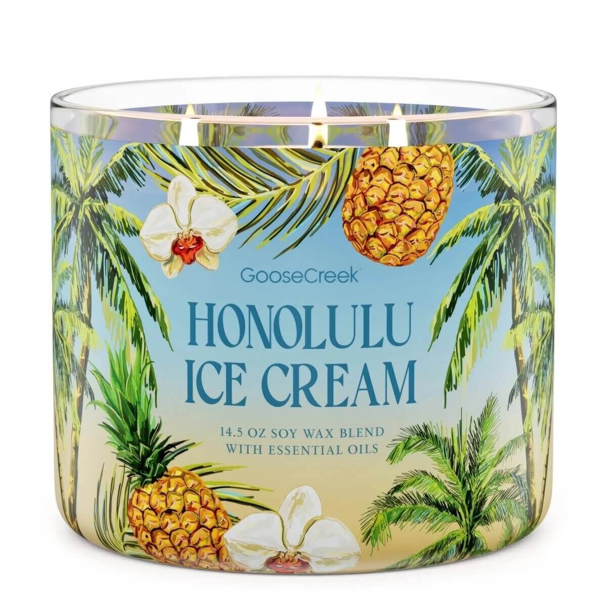 Honolulu Ice Cream 411g (3-Docht) Essen, Obst, Ananas, Pflanze, Produzieren