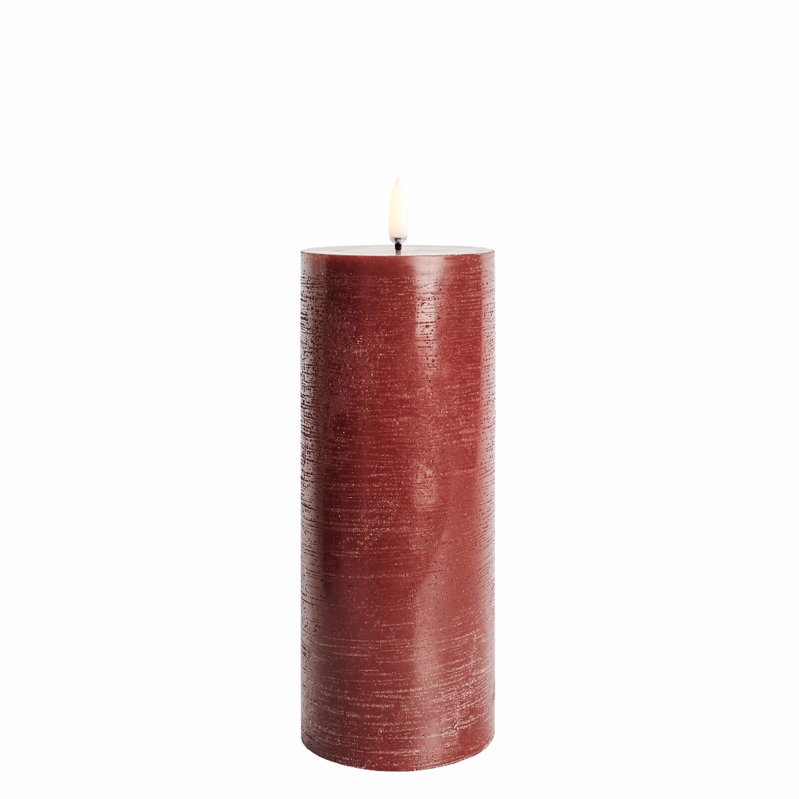 UL-PI-CR-C78020-large Uyuni LED Stumpenkerze 7,8x20cm Carmine Red