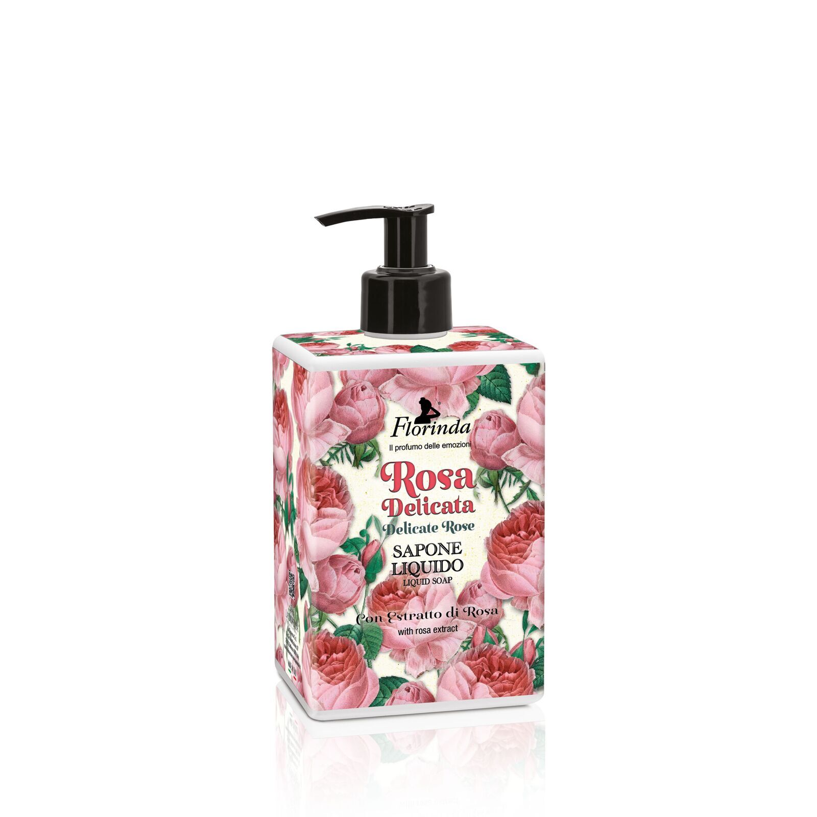 Rose Delicata Flüssigseife 500ml Flasche, Lotion