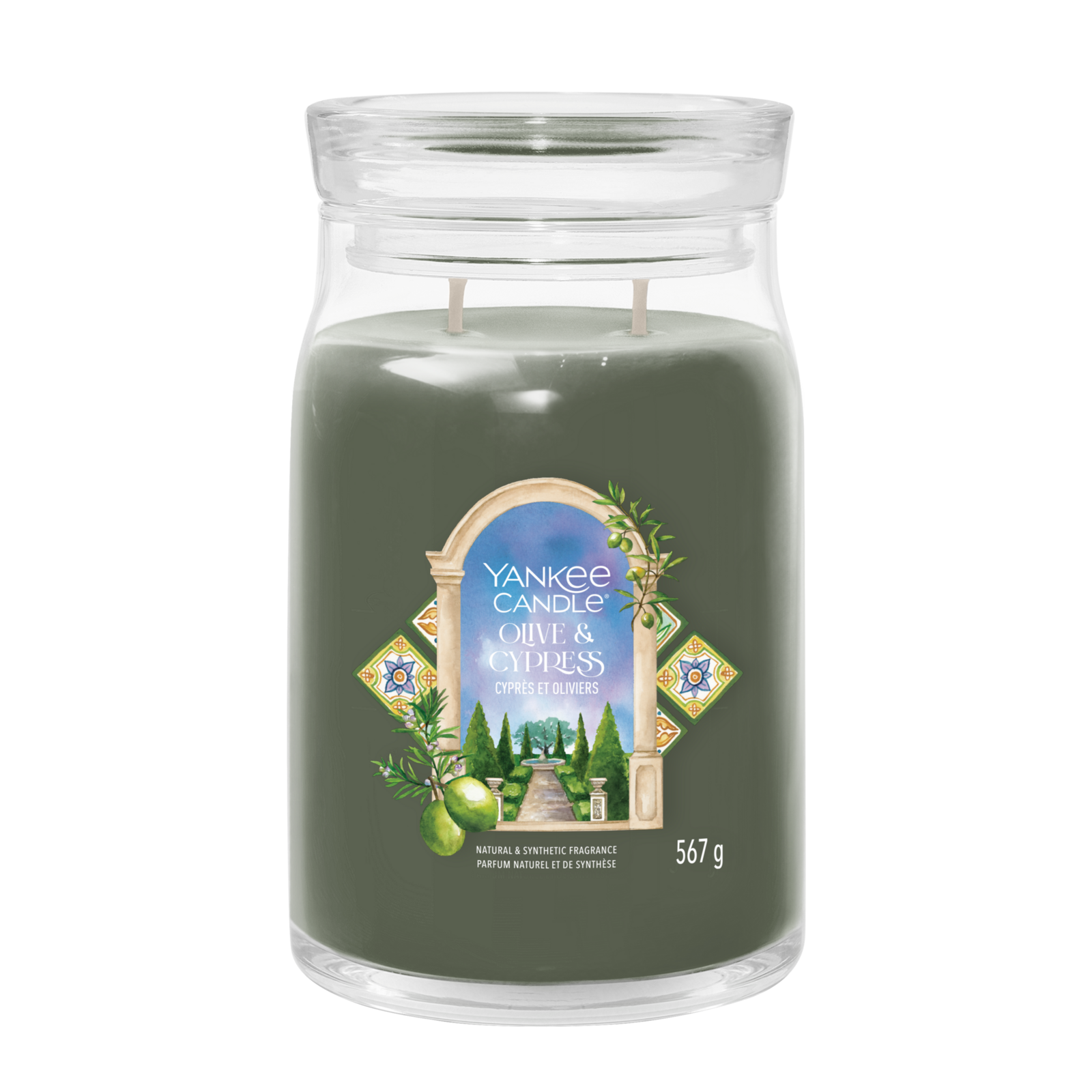 Olive & Cypress Signature Large Jar 567g 2-Docht Olive & Cypress Signature Large Jar 567g 2-Docht