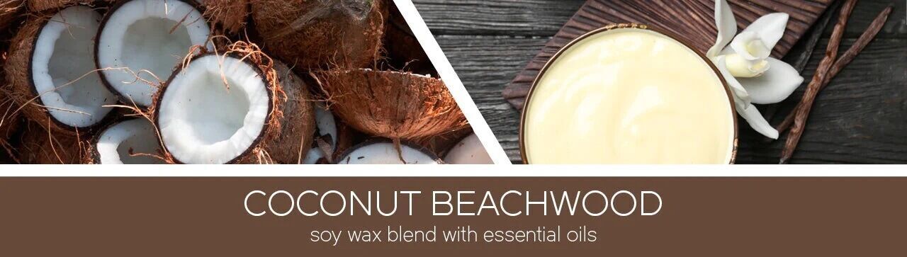 Coconut Beachwood 411g (3-Docht) Essen, Obst, Pflanze, Produzieren, Kokosnuss