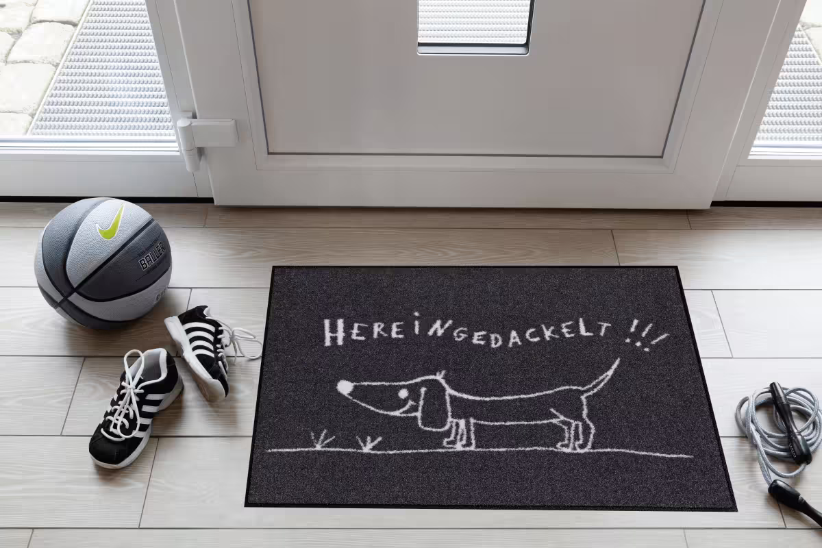 Wohnmatte Hereingedackelt