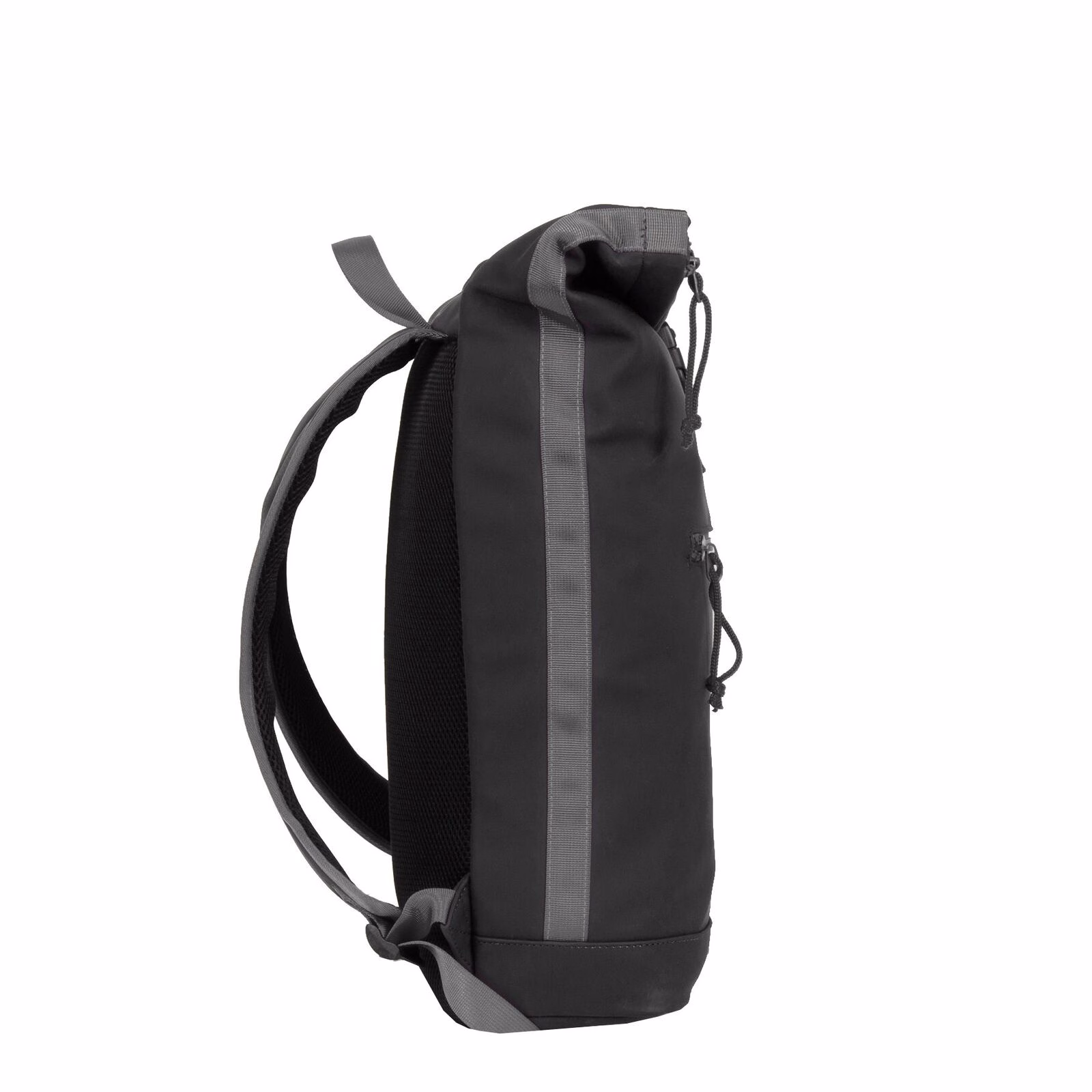 Tim - New York Rolltop Rucksack schwarz/grau