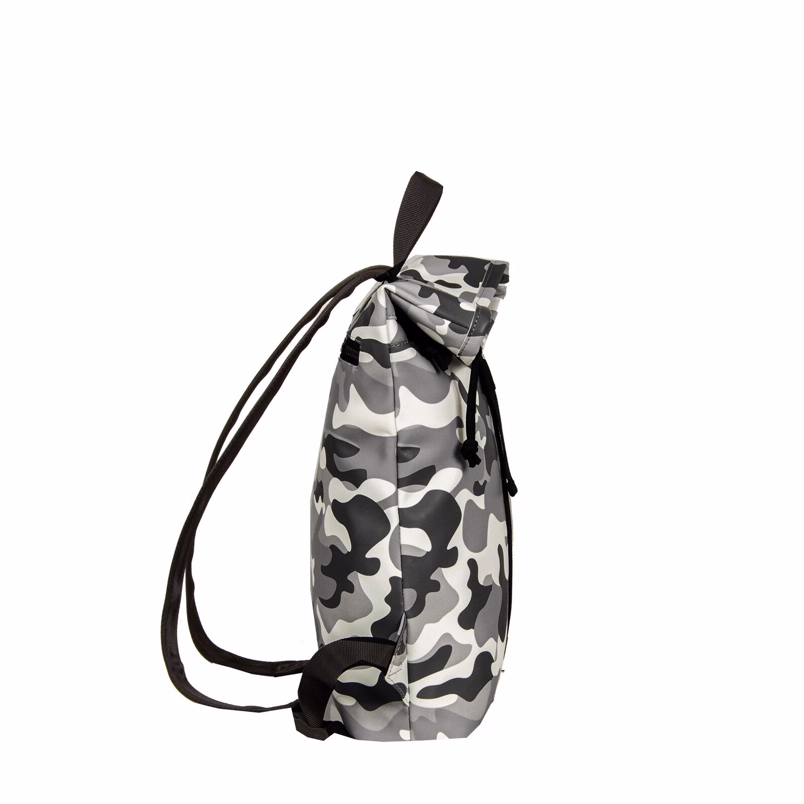 4xUS6i2M Mart - Los Angeles Rolltop Mini Rucksack weiß/schwarz camo