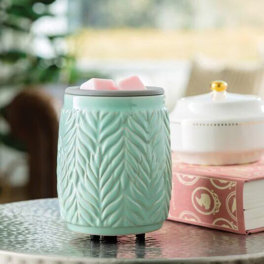 Mint Leaf Duftlampe elektrisch mit Silikon Schale Flip Dish Krug, Töpferei