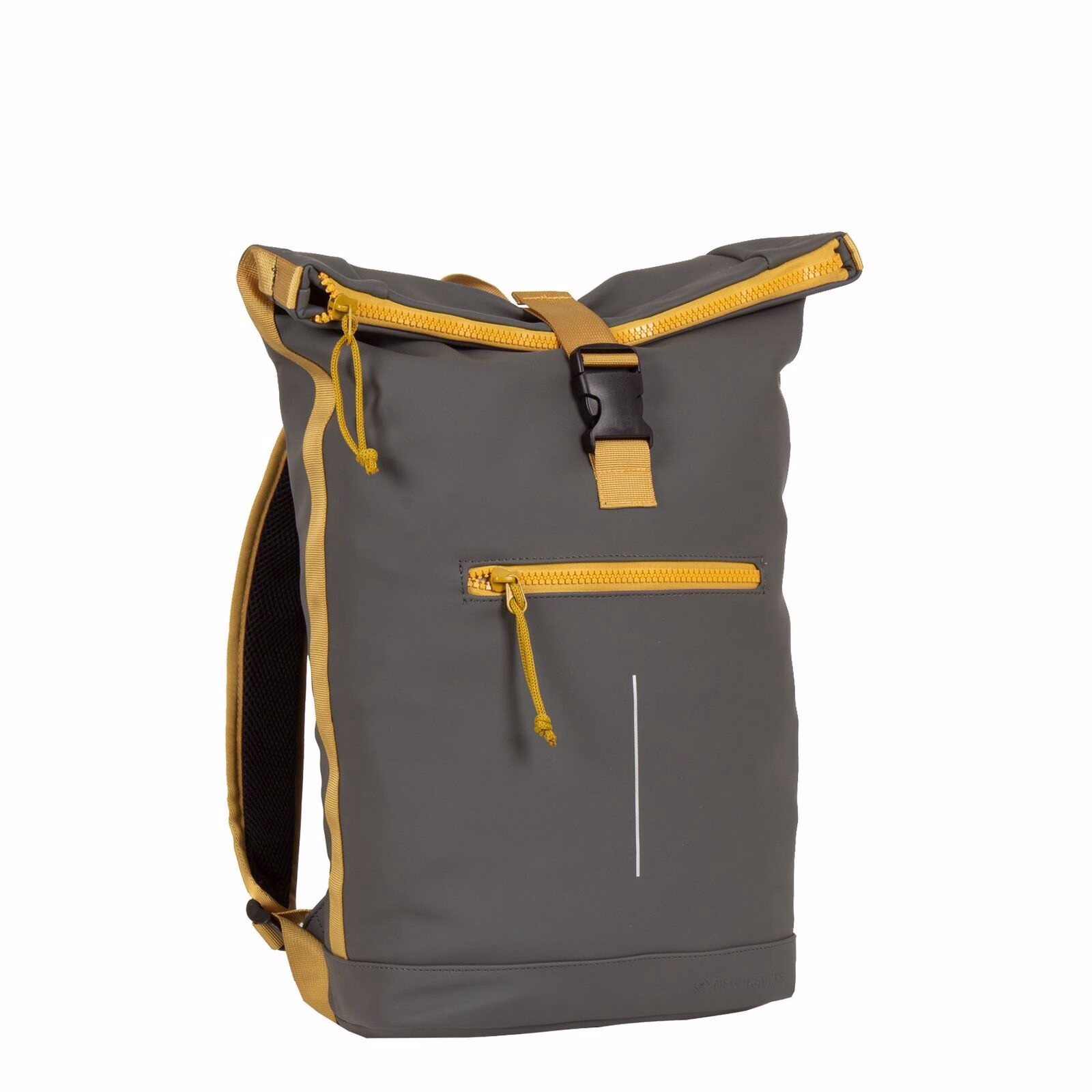 t4KLwAds Tim - New York Rolltop Rucksack anthrazit/ocker