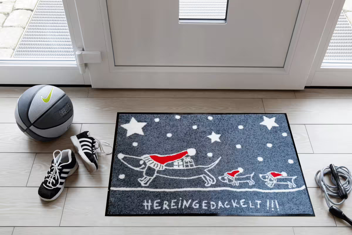 sld2530-050x075_dackelfamilie-weihnachten_m1 Wohnmatte Dackelfamilie Weihnachten