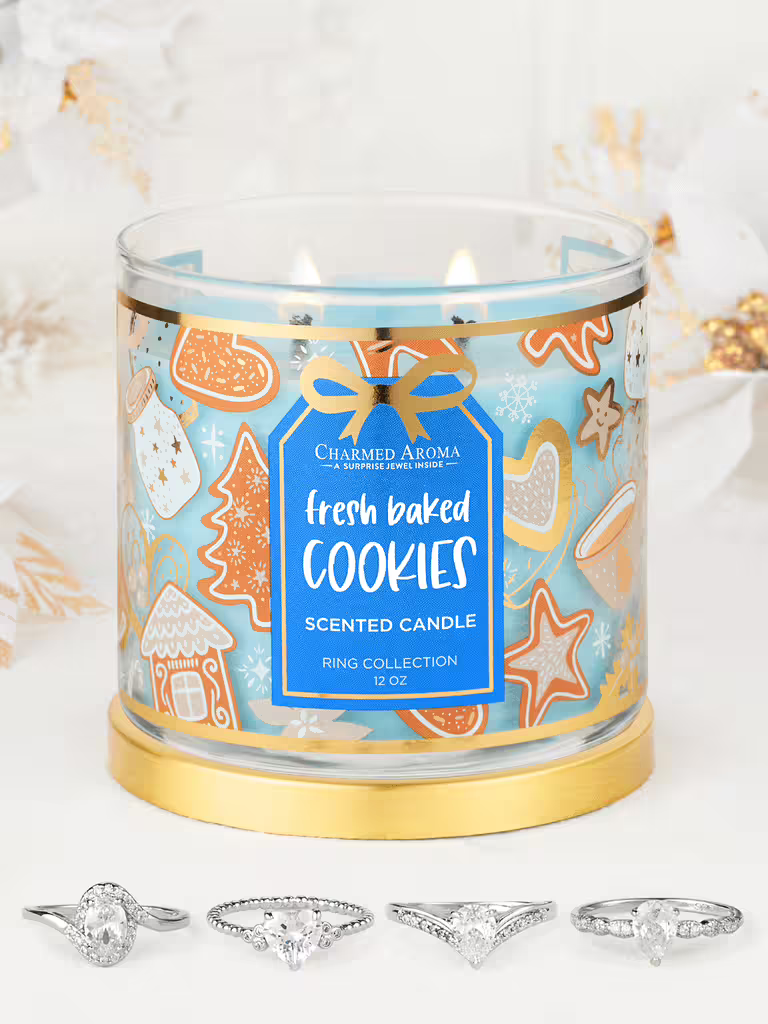 Charmed-Aroma-Fresh-Baked-Cookies-Rhodium Fresh Baked Cookies Kerze (Ring)