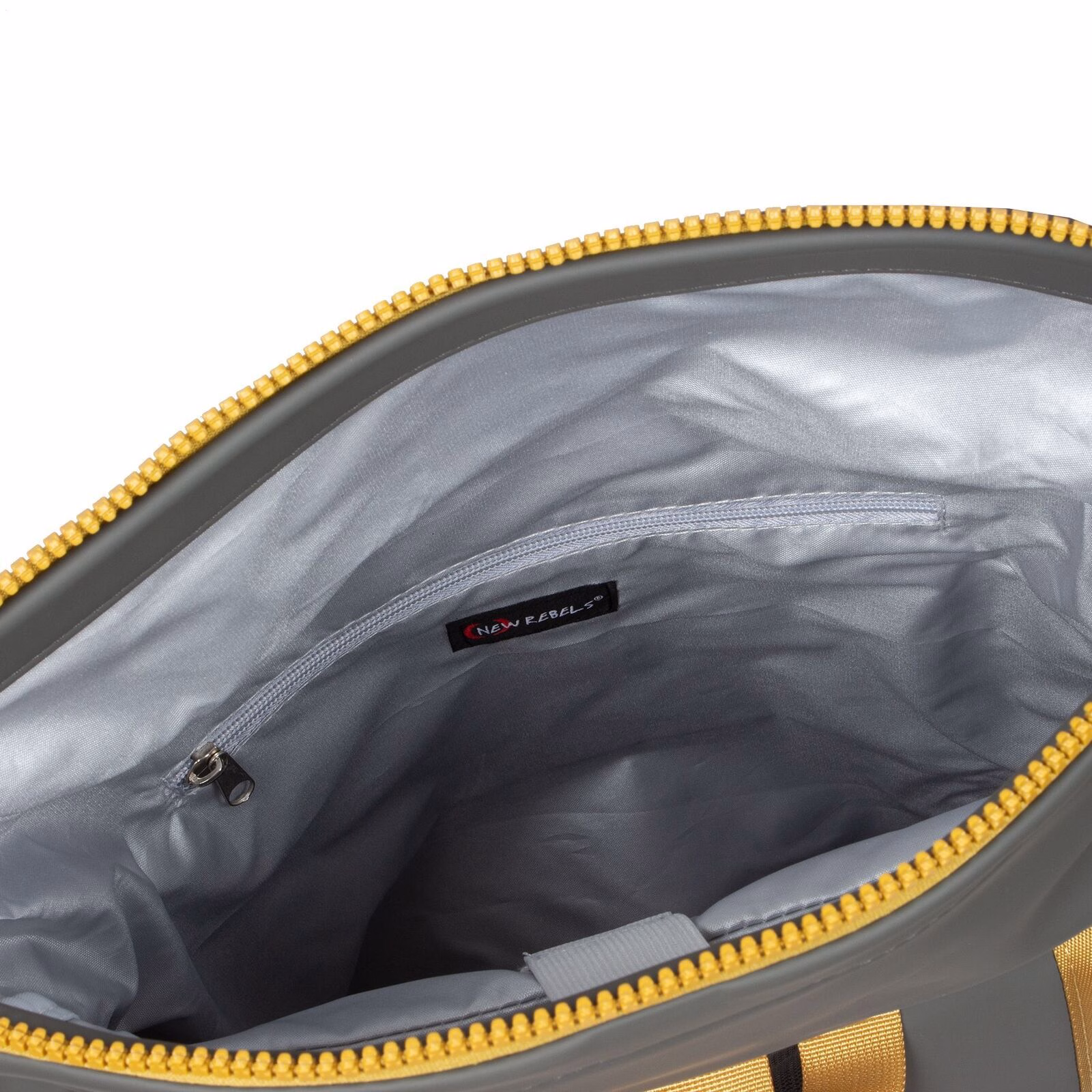 ojt2uLc4 Tim - New York Rolltop Rucksack anthrazit/ocker