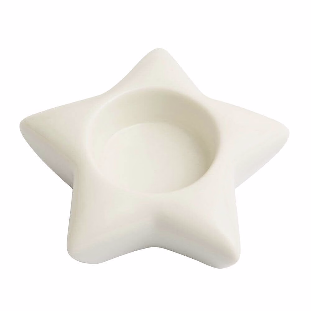 1521422-Star-White-TLH Star Teelichthalter weiß