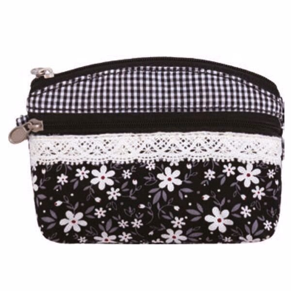 Patchwork Mini-Kosmetiktasche 060 black