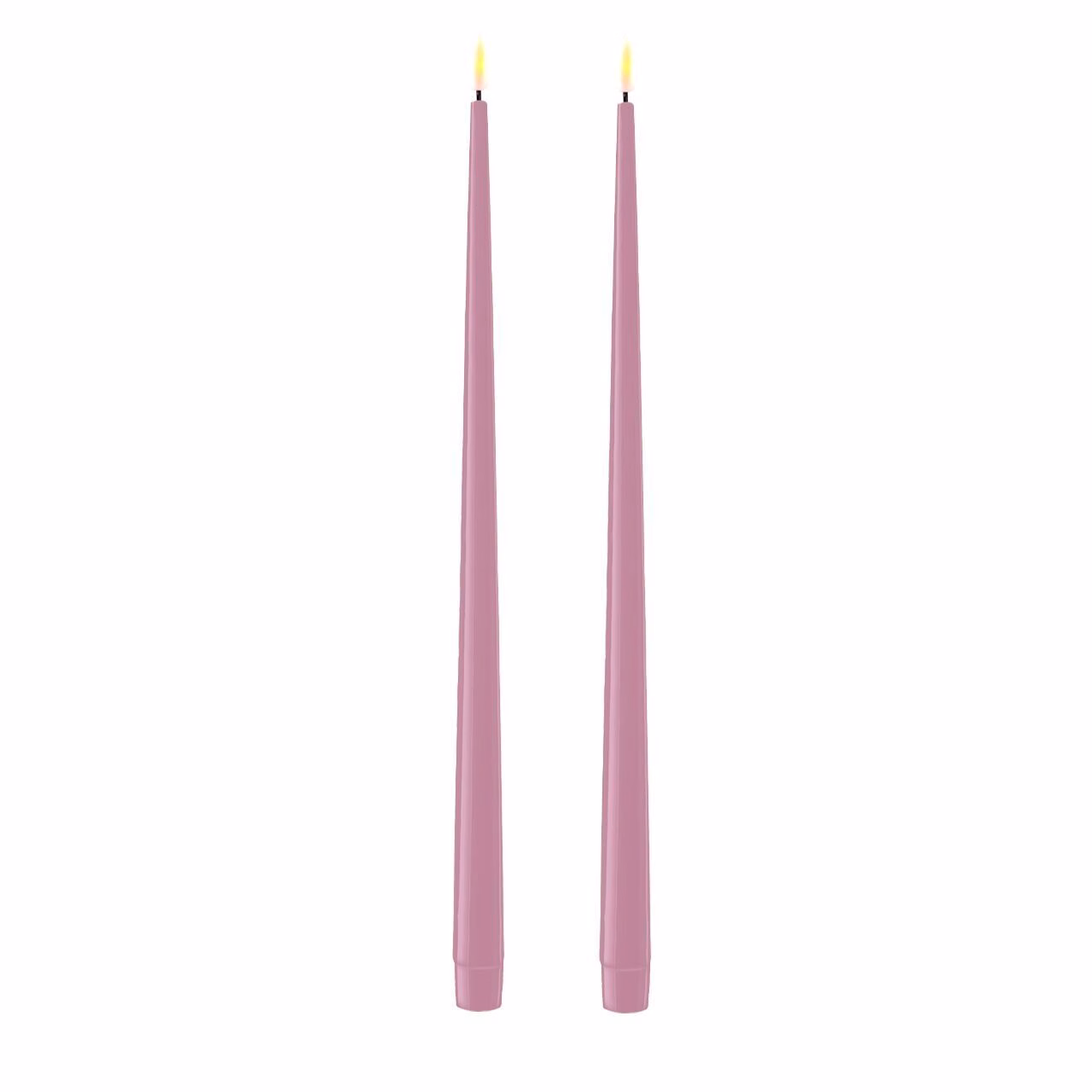 RF-K-0052 Stabkerze mit Lack LED 38 cm Lavendel 2 Stück