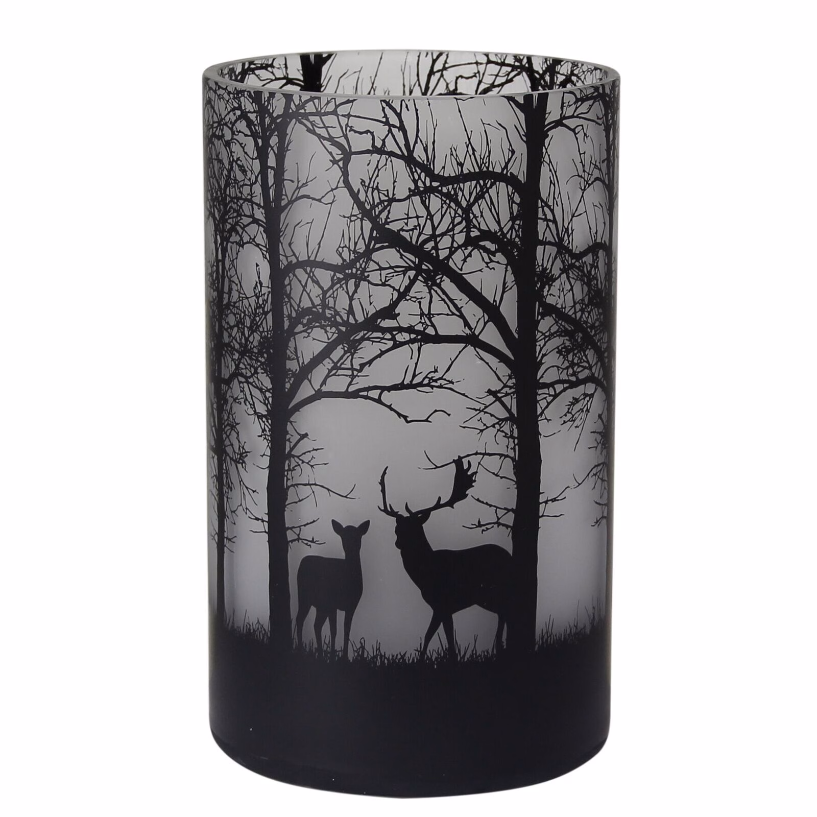 1068016113 Windlicht Thoros Wald schwarz 20cm